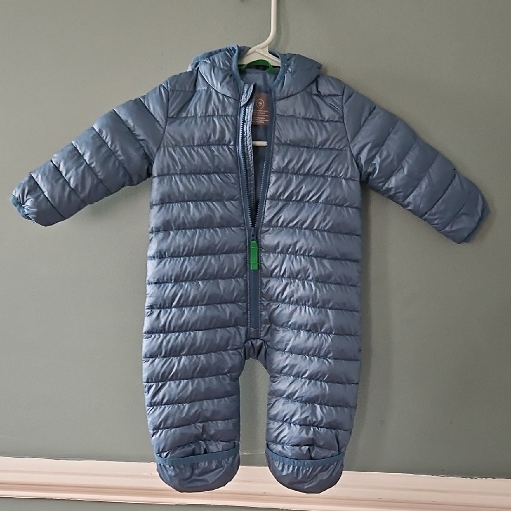 Primary Quilted Blue Kids Footie